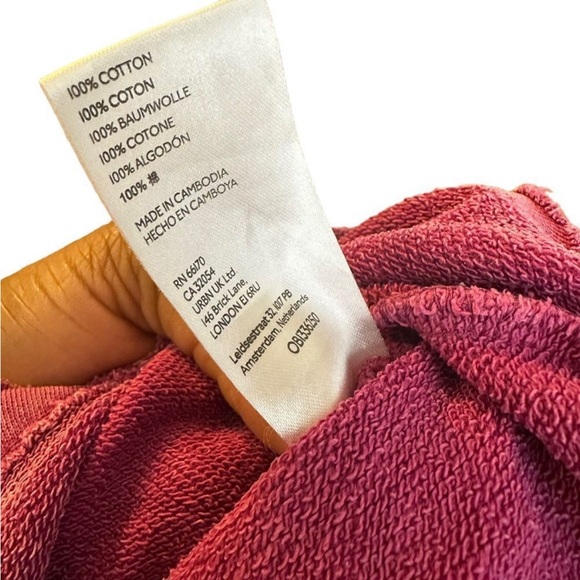 Anthropologie Pilcro Notch-Neck Sweatshirt - Raspberry - Picture 4 of 6